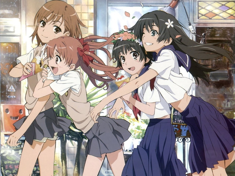 Saten Ruiko, Shirai Kuroko, To Aru Kagaku No Railgun, 720P, Uiharu Kazari, Misaka Mikoto