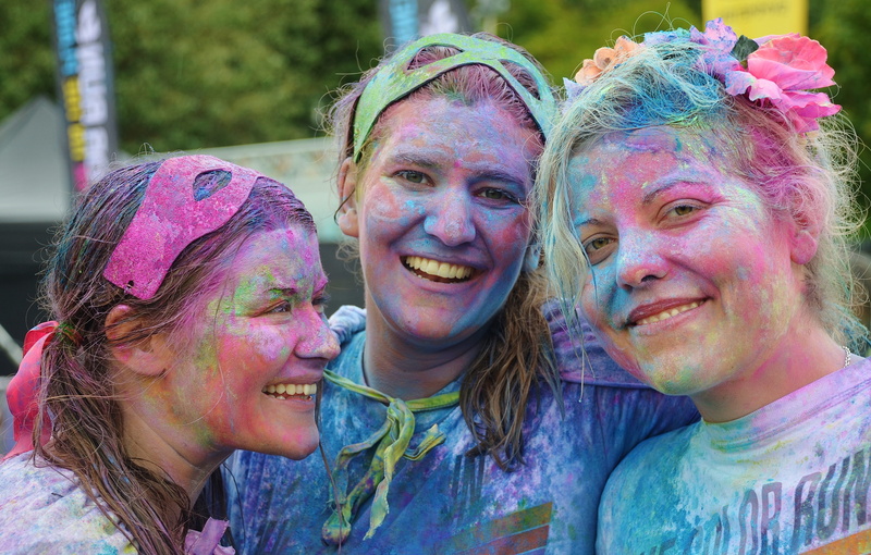 face Powder, people, time, festival, celebration, cheerful, day, happy holi, enjoyment, party, smile, three, event, lifestyles, traditional festival, smiling