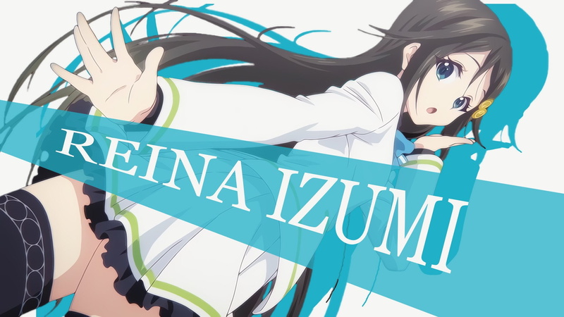 Long Hair, Black Hair, Skirt, Myriad Colors Phantom World, Thigh Highs, Anime, Blue Eyes, 1080P, Musaigen no Phantom World, Reina Izumi