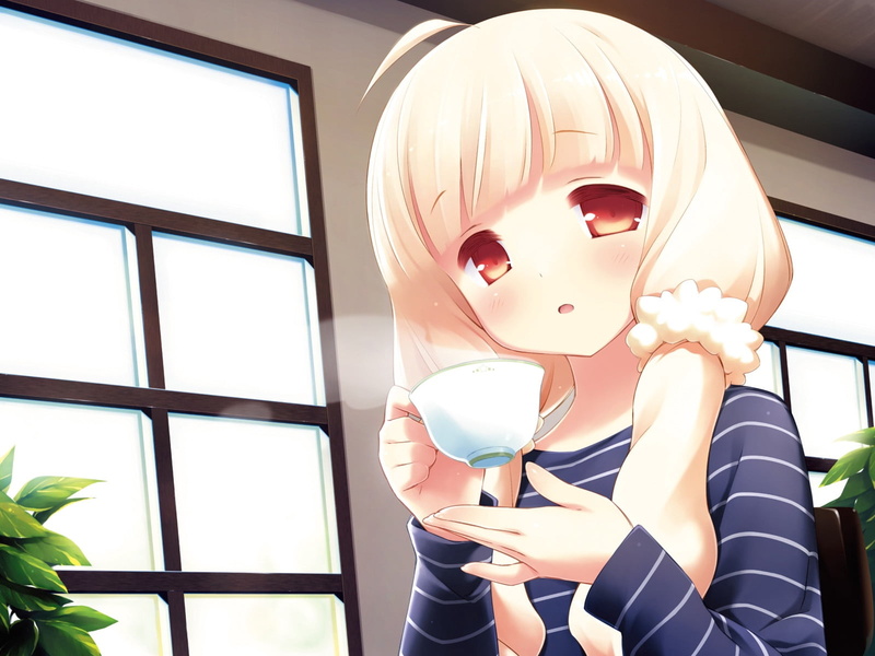ogiwara kyouko, female, yellow, steam, adult, human representation, female likeness, character, sunlight, close-up, holding, art and craft, women, representation