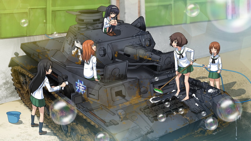 Mako Reizei, Hana Isuzu, Girls und Panzer, Saori Takebe, 1080P, Anime, Yukari Akiyama, Miho Nishizumi