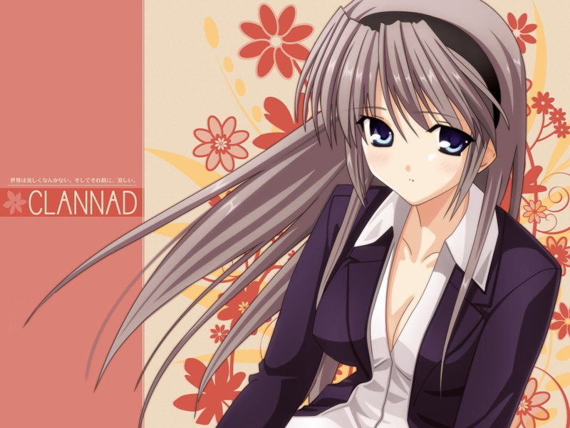 lifestyles, front view, young adult, real people, indoors, clothing, portrait, 720P, looking at camera, representation, Clannad, anime girls, wall - building feature