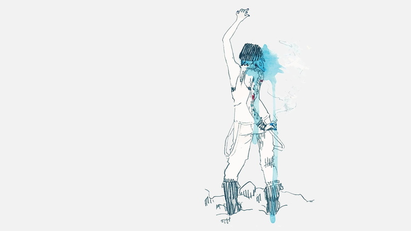 woman, tied up, abstract, multi colored, Chloe Price, 1080P, Life Is Strange, cut out, nature, white color, creativity, textile, blue, copy space, technology