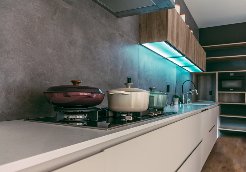 kitchen counter, stew, kitchen utensil, appliance, wall - building feature, sink, plant, 4K, interior design, kitchen, cooking pan, bowl, cooker, indoors