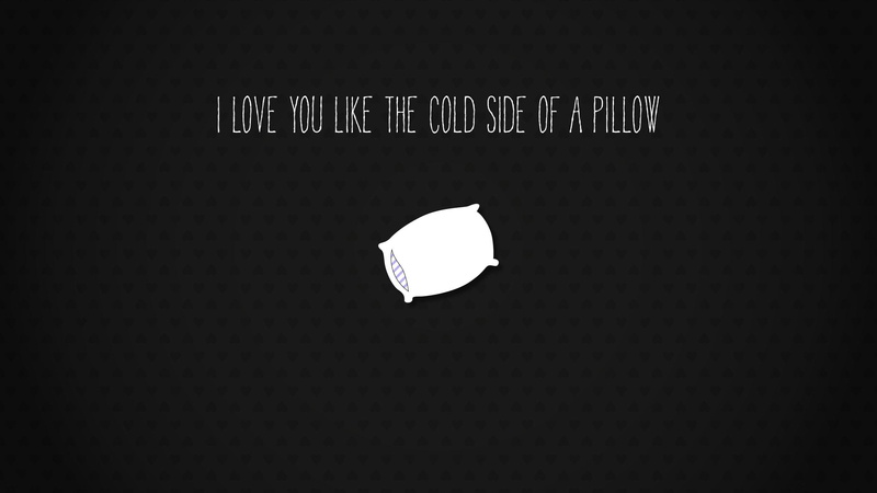 pillow, illustration, love, 2560x1440, black, 2K, quotes, white