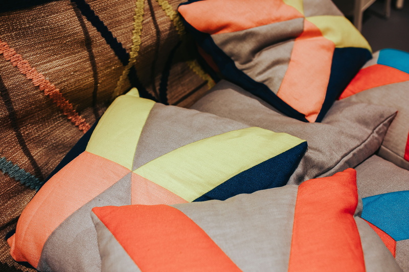 furniture, textile, high angle view, pattern, day, no People, still life, 5K, pillow, backgrounds, multi Colored, cushions, relaxation, full frame, pillows