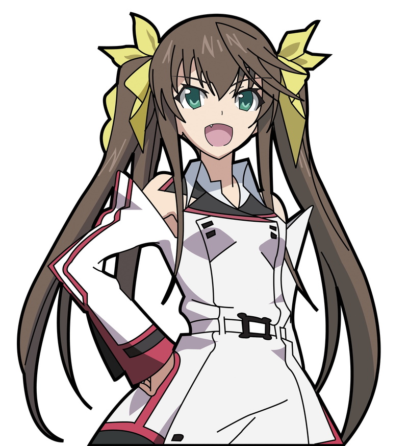 Infinite Stratos, front view, representation, character, studio shot, outdoors, anime, woman, cut out, white background, women, Huang Lingyin