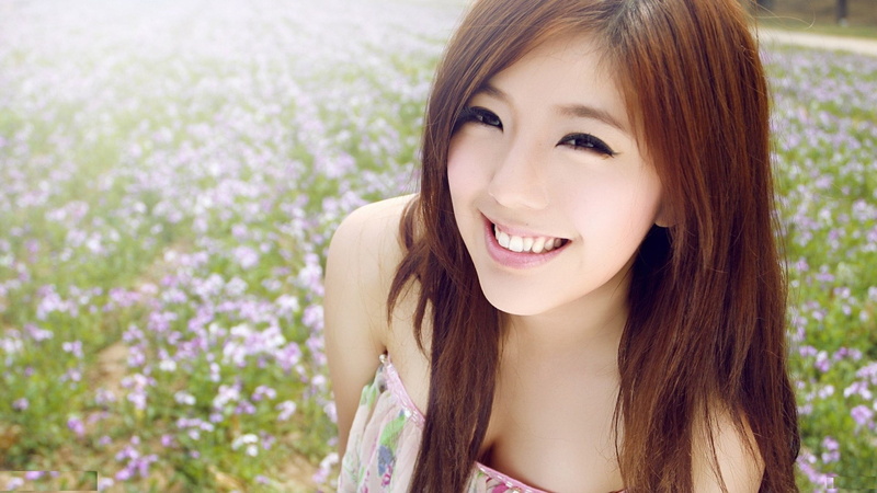 flowering plant, relaxation, springtime, hair, nature, beautiful, casual Clothing, asian, summer, beauty In Nature, healthy Lifestyle, emotion, smile, japanese Ethnicity