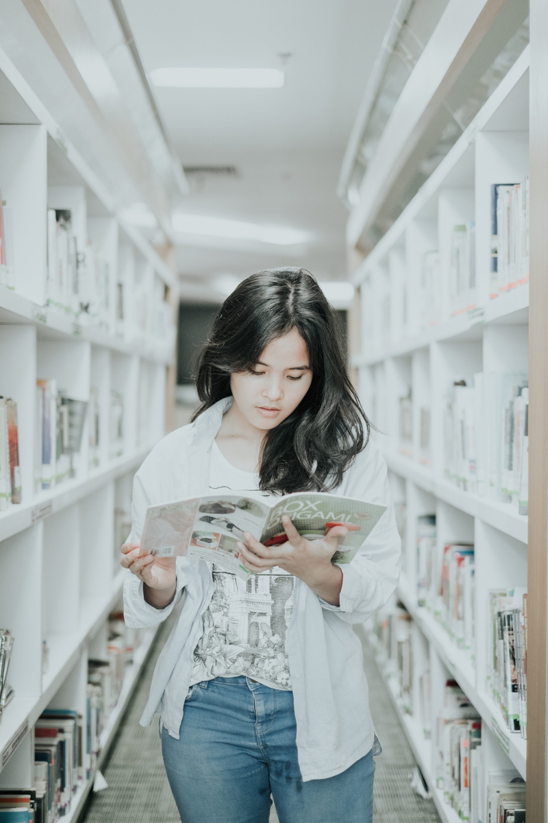 girl, studying, woman, beautiful, females, caucasian Ethnicity, learning, white space, white, cheerful, casual Clothing, student, looking, reading, asian Ethnicity