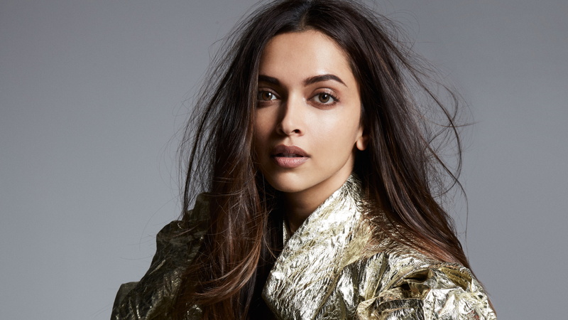 Deepika Padukone, beauty, gray background, Bollywood actress, beautiful woman, young women, women, fashion, indoors, adult, looking at camera, brown hair