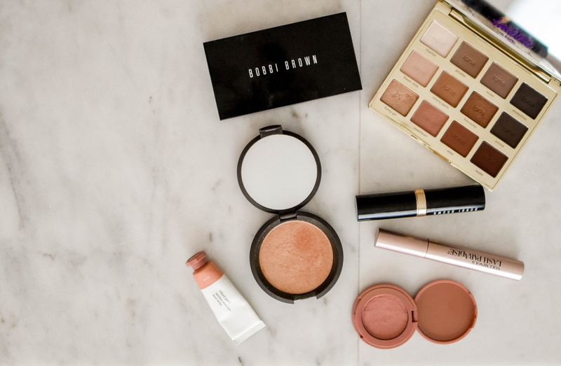 no people, hand, mascara, cosmetic, choice, high angle view, makeup, pink, nail, studio shot, text, communication, make up, bobbi brown, products, eyeshadow