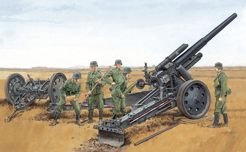 German, history, machinery, sFH 18, beside, the past, art, land vehicle, government, 150 mm, five, gun, sky, outdoors, war, day, the gunners, howitzer