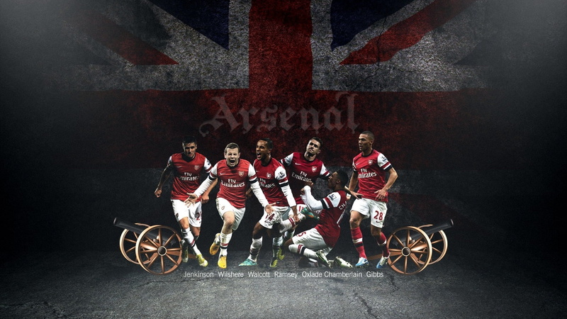 full length, flag, headwear, digital, group of people, sport, young adult, Kieran Gibbs, clothing, Alex Oxlade-Chamberlain, The Gunners, Football Club