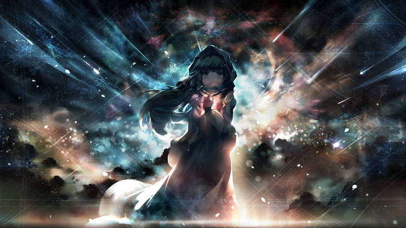 futuristic, wireless technology, 1080P, digital composite, night, human body part, motion, anime girls, one person, men, anime, glowing, space, exploding