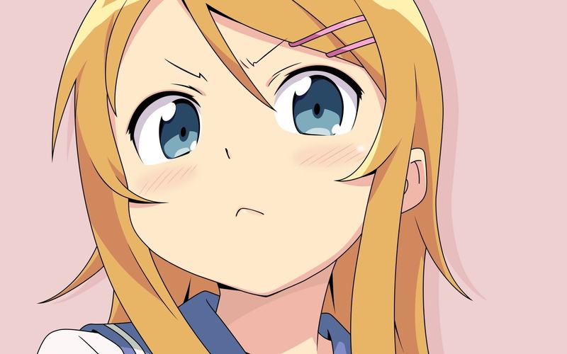 human representation, Ore no Imouto ga Konnani Kawaii Wake ga Nai, yellow, close-up, Kousaka Kirino, representation, studio shot, one person, women, manga