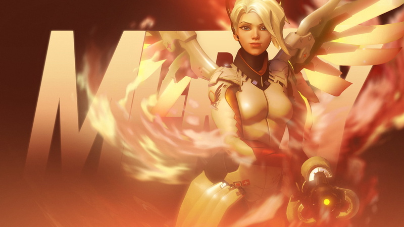 futuristic, Mercy (Overwatch), 1080P, statue, one person, sculpture, craft, art and craft, digital, wings, illuminated, indoors, waist up, robot, creativity