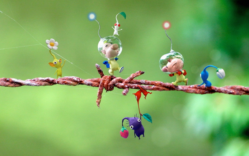 beauty in nature, digital art, Nintendo, branch, Elebits, flower, green color, growth, hanging, vulnerability, focus on foreground, plant stem, plant, outdoors