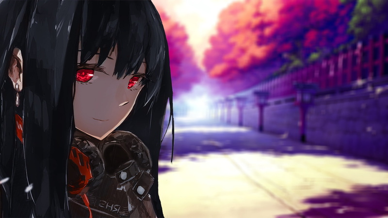 headphones, Shibuya Rin, anime, 1080P