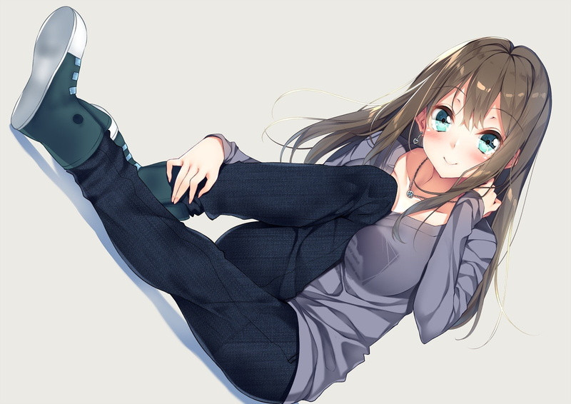 anime girls, 720P, long hair, Shibuya Rin, anime, necklace