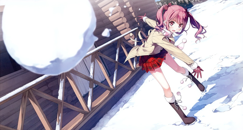 2K, girls, original characters, original, characters, anime girls, kurumi, kantoku, anime, 3500x1887, snow