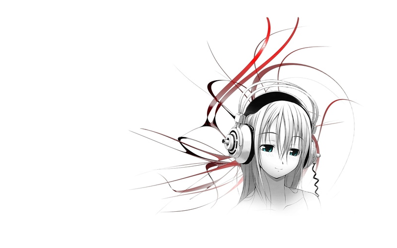 anime, headphones, sonico, art, headphones girl, 720P, hot, Nitroplus, super, hd, girl, soniko, x