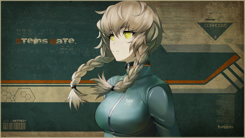blondes, nitroplus, long, twintails, amane, steinsgate, anime, braids, yellow, huke, suzuha, gi, hd, text, hair, art, 2K, people, eyes