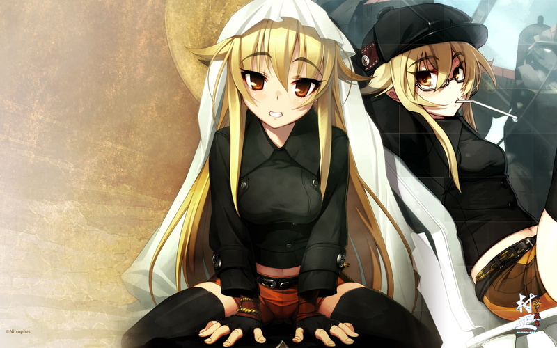 muramasa, thighhighs, daemon, full, namaniku, glasses, metal, chachamaru, 1080P, ashikaga, nitroplus, atk