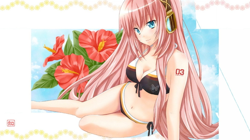 beautiful woman, young adult, Anime, real people, super, fashion, sonico, outdoors, day, front view, leisure activity, sky, Vocaloid, plant, hairstyle