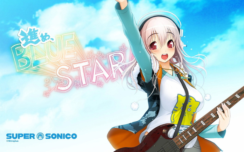 one person, real people, headphones, cloud - sky, event, Super Sonico, creativity, pink hair, three quarter length, musical equipment, 2K, anime, anime girls