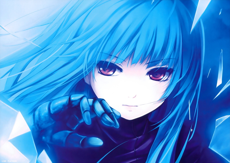blue hair, King of Fighters, 2K, anime girls, Coffee-Kizoku, manga, Kula Diamond, anime