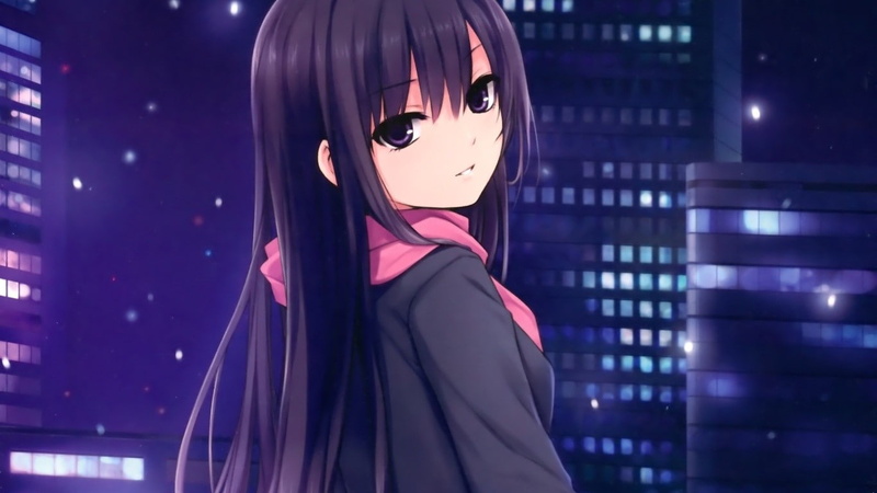 scarf, anime girls, anime, original characters, Coffee-Kizoku, 720P