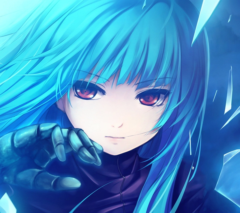 anime girls, anime, manga, blue hair, 720P, Coffee-Kizoku, Kula Diamond, King of Fighters