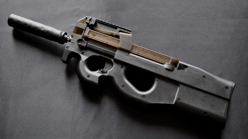 gun, 1080P, FN P90, subfusil