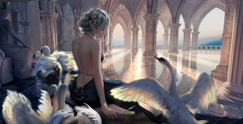 princess, WLOP, 4K, comics, digital art, fantasy girl, Ghostblade
