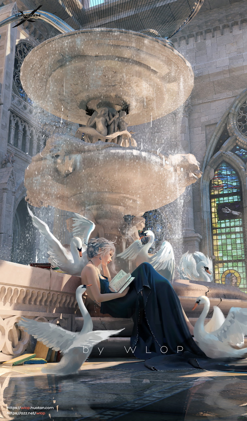 1080P, WLOP, artwork, Ghost + Blade, Ghostblade