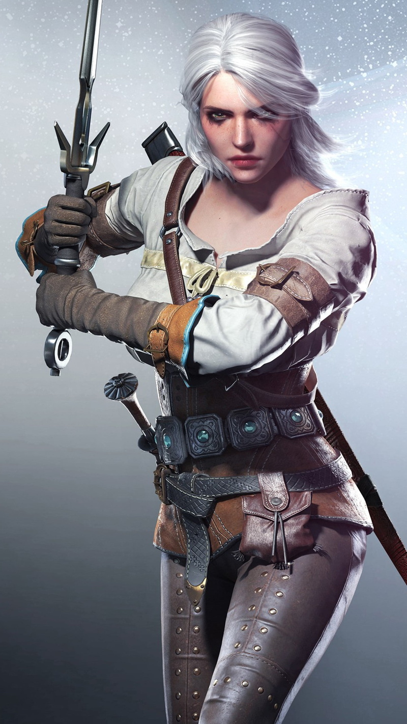 Cirilla Fiona Elen Riannon, 2K, sword, fantasy girl, Ciri, The Witcher 3: Wild Hunt, video games