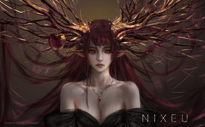 fantasy girl, Nixeu, 720P, digital painting, original characters, ArtStation
