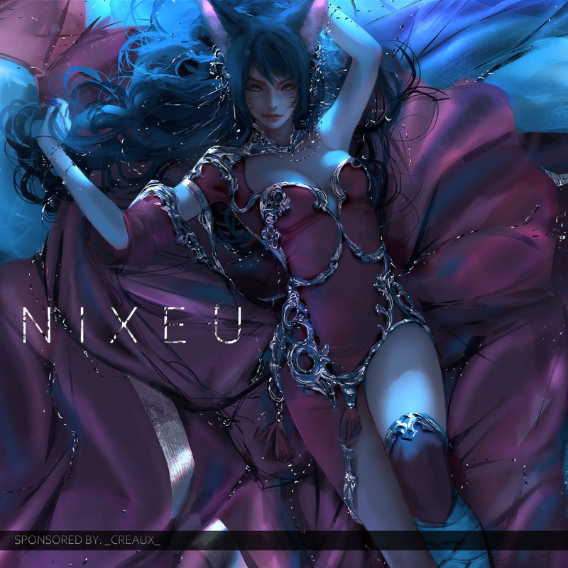artwork, Nixeu, red clothing, women, fantasy art, digital art, digital painting, 720P, drawing, fictional character