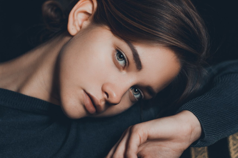 human face, black clothing, headshot, face, Marina Sarycheva, brunette, Chill Out, photography, young women, 720P, adult, human body part, front view