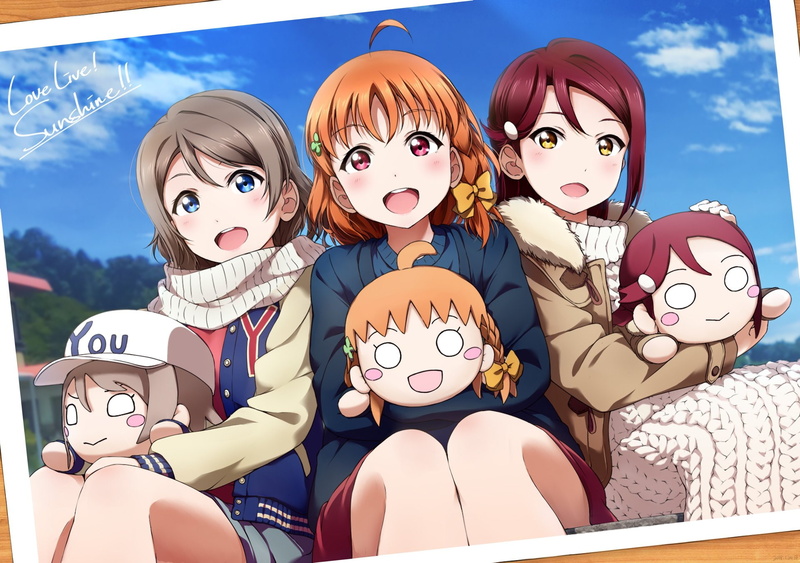Love Live! Sunshine!!, Anime, Chika Takami, Riko Sakurauchi, You Watanabe, 1080P