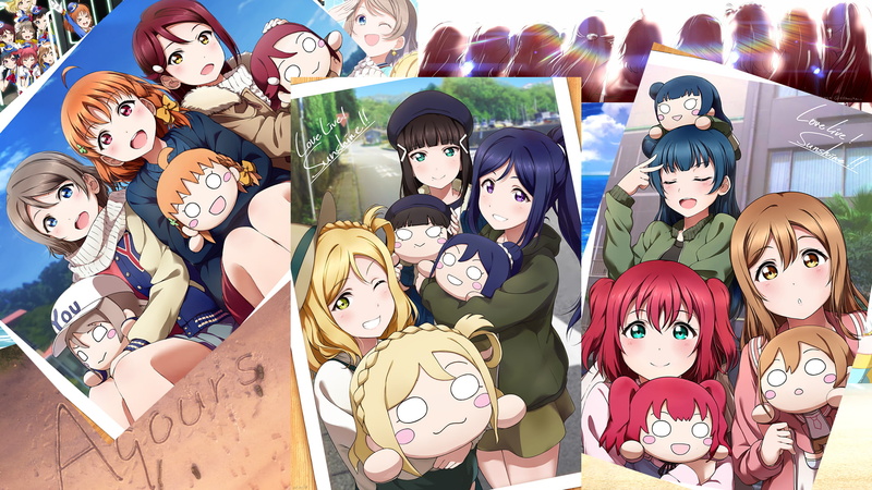 Love Live! Sunshine!!, Yoshiko Tsushima, Anime, Ruby Kurosawa, Hanamaru Kunikida, Riko Sakurauchi, Dia Kurosawa, Chika Takami, You Watanabe, Mari Ohara