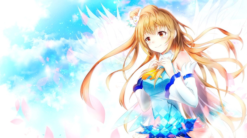 young adult, anime, 1080P, one person, nature, digital composite, looking at camera, leisure activity, lifestyles, blue, multi colored, hairstyle, beautiful woman