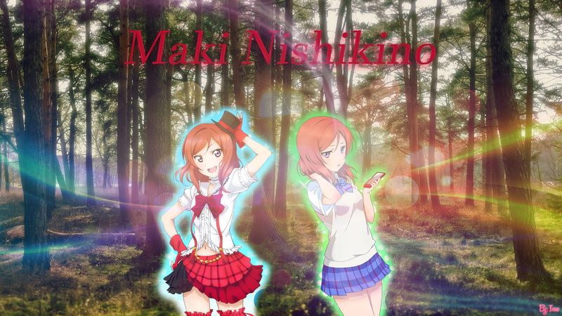 young women, digital composite,  Maki nishikino, tree, young adult, 1080P, happiness, emotion, women, front view, Love Live!, real people, bonding, standing