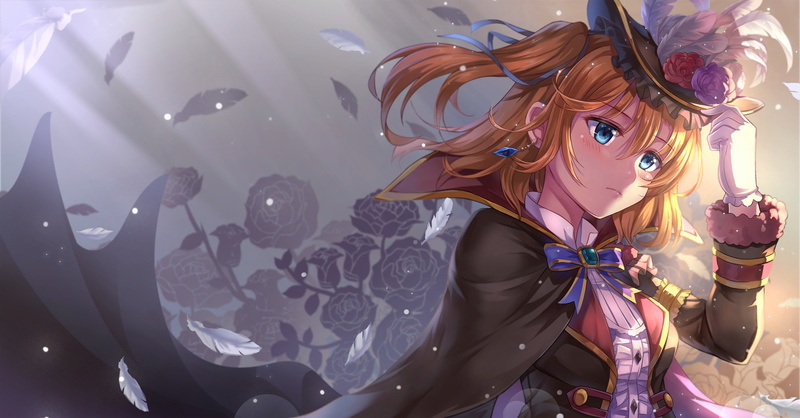 anime girls, 2K, redhead, blue eyes, anime, Love Live!, Kousaka Honoka, cape