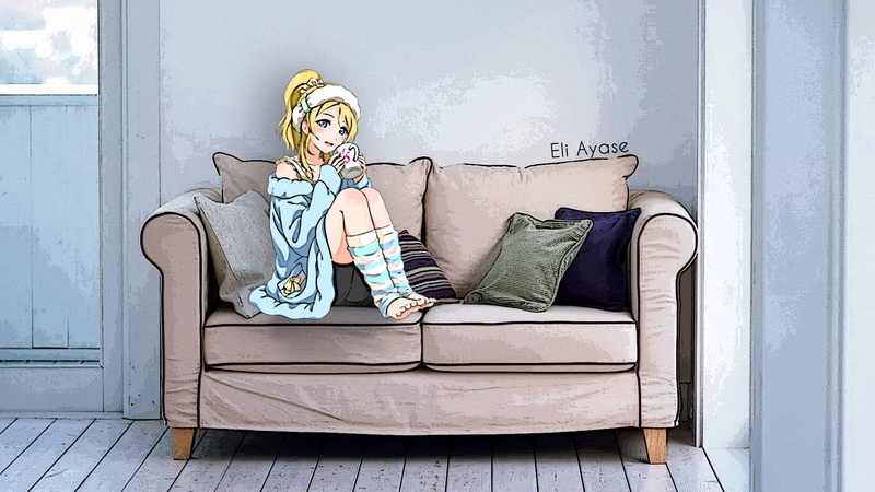 disguise, Ayase Eli, craft, human representation, 1080P, representation, art and craft, furniture, seat, indoors, day, no people, creativity, bizarre