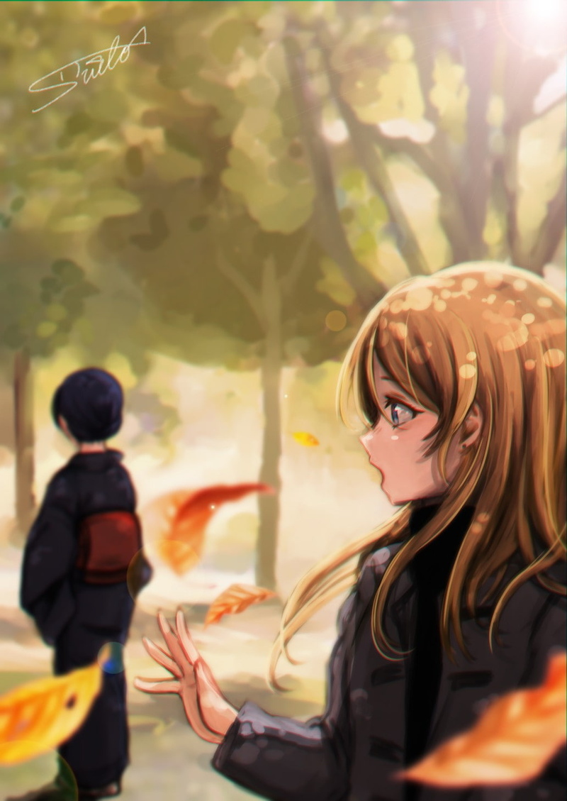 incidental people, headshot, focus on foreground, beautiful woman, people, hair, hairstyle, portrait, lifestyles, Love Live!, anime girls, leisure activity