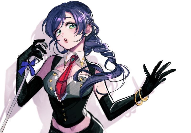 Love Live!, 720P, anime girls, Toujou Nozomi, long hair, green eyes, anime