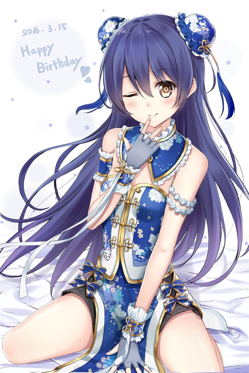 anime, Love Live!, 1080P, Sonoda Umi, long hair, anime girls