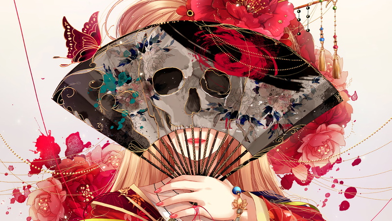 still life, multi colored, mask, art and craft, creativity, costume, carnival, celebration, no people, skull, bracelets, indoors, festival, illustration
