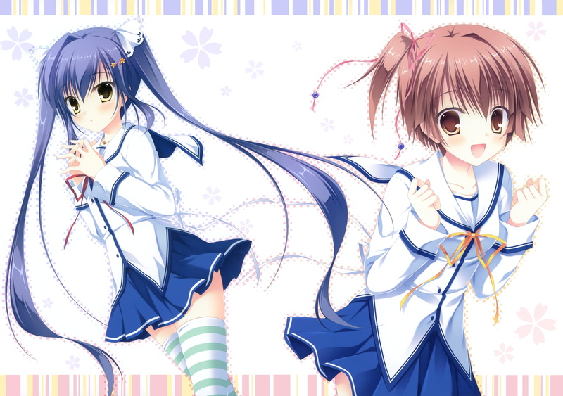 yuki, capo, hair, takano, mistic, short, 2K, flowers, seifuku, long, iii, bow, aoi, sara, thighhighs, rukawa, allegro, hinomoto, twintails